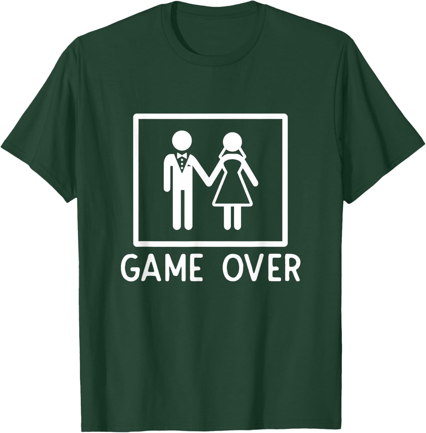 Game Over Funny Wedding Gift - Bachelor Party T-Shirt - T-Shirt | Forest