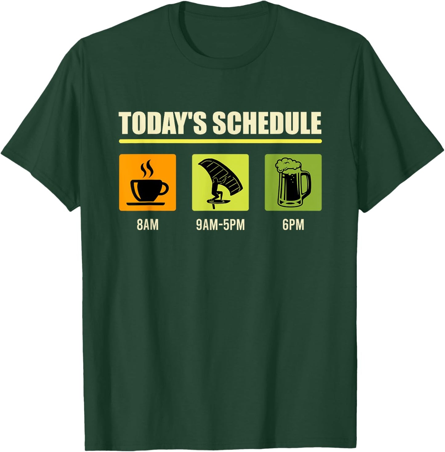 Wingfoil daily planning Wing Surf Wingfoil T-Shirt - T-Shirt | Forest