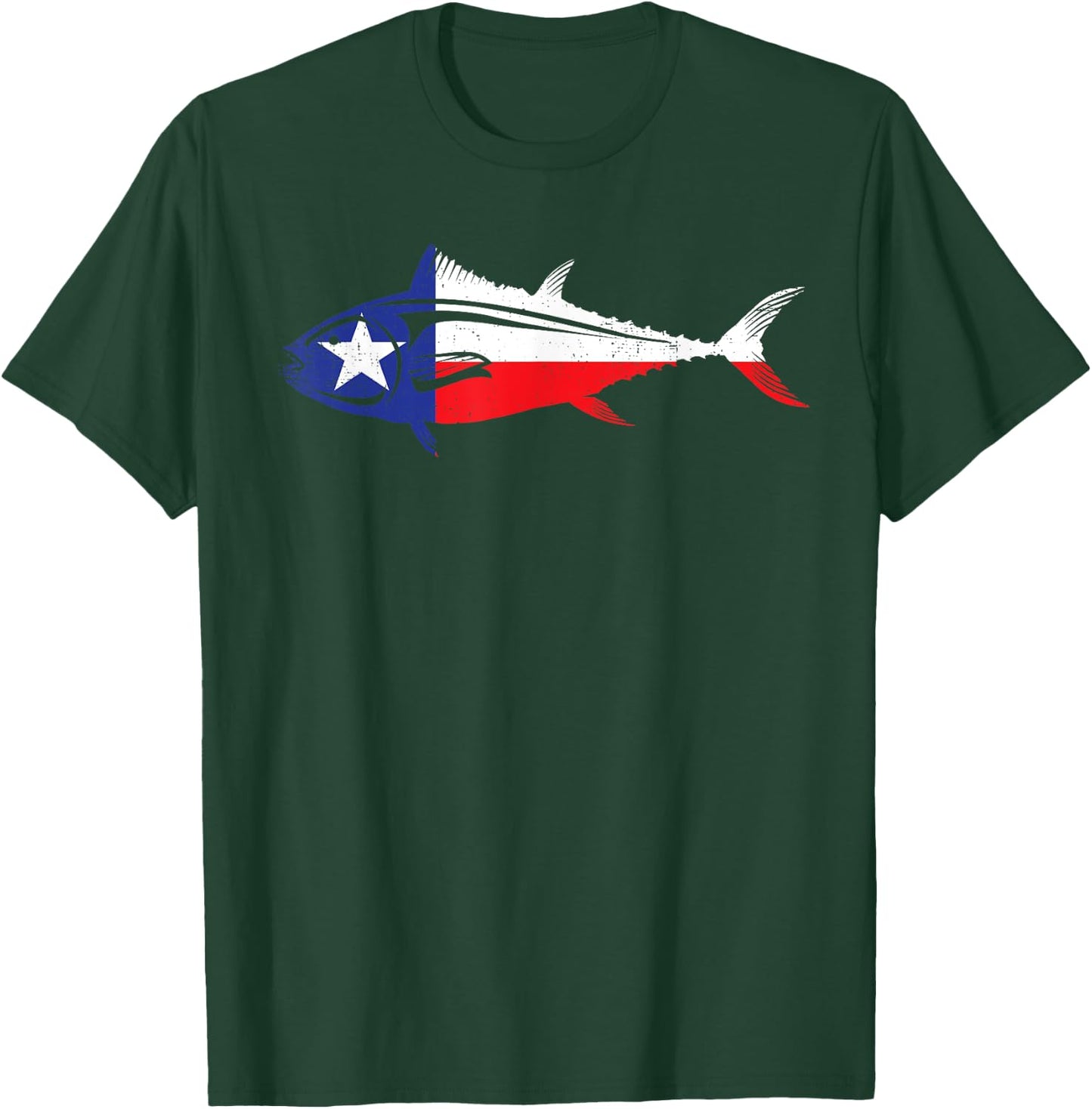 Texas Tuna Fishing Texan Tuna Fisherman Tuna Fish Texas Flag T-Shirt - T-Shirt | Forest