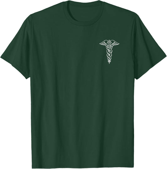 Caduceus Symbol Nurse Doctor Medic Rn Np Na Hospital T-Shirt - T-Shirt | Forest