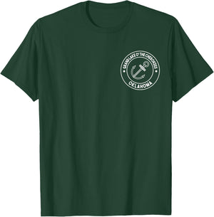 Graphic Grand Lake O' the Cherokees Oklahoma Pocket Logo T-Shirt - T-Shirt | Forest