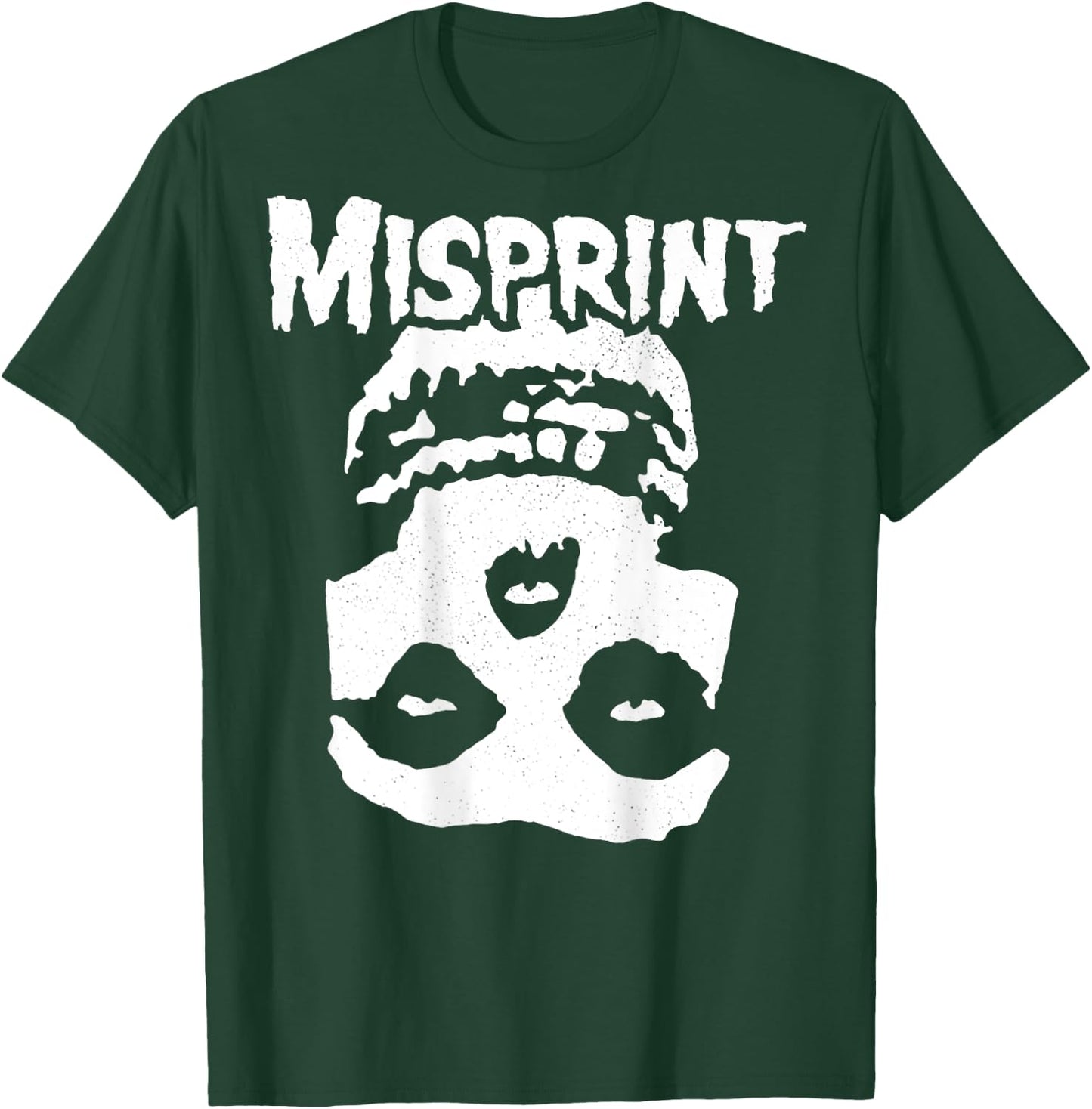 Misprint Skull (on back) T-Shirt - T-Shirt | Forest
