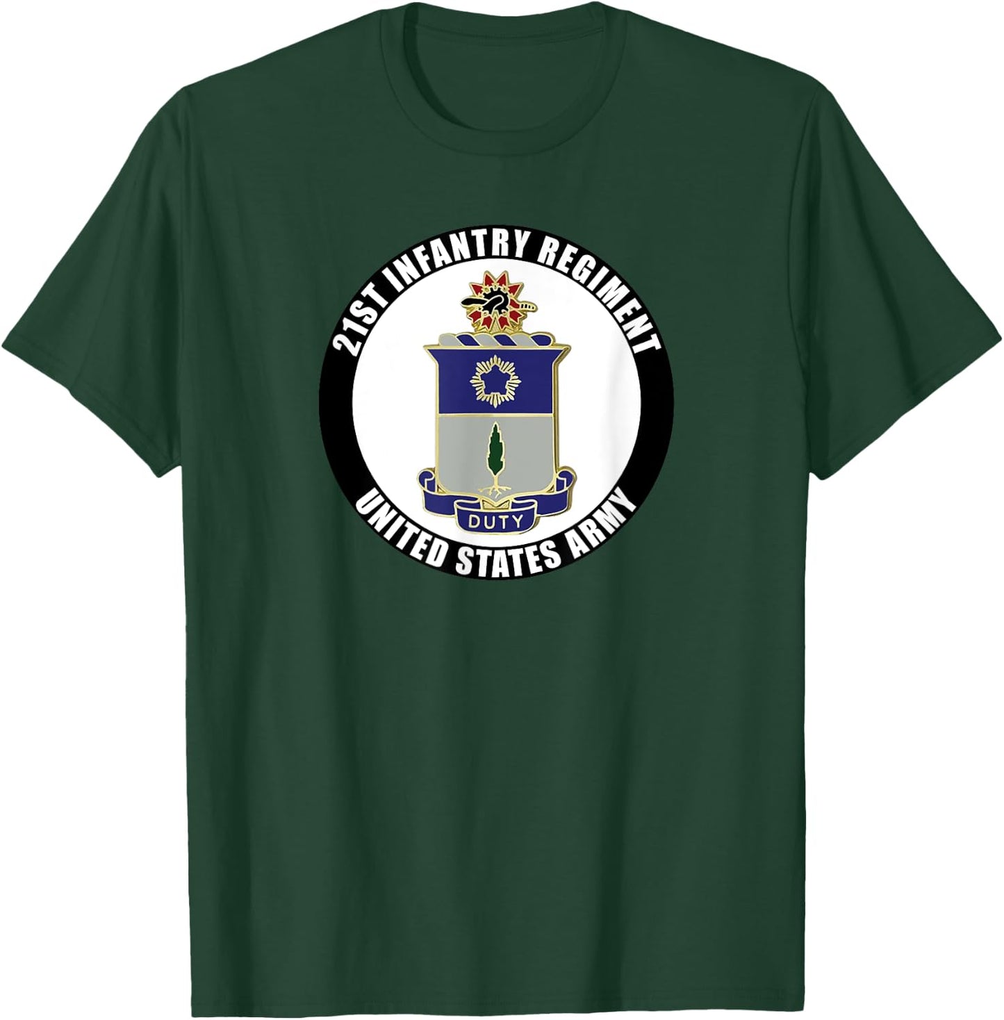 21st Infantry Regiment United States Army Veteran Military T-Shirt - T-Shirt | Forest