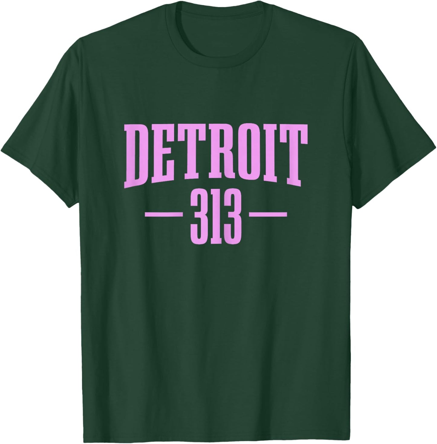 Detroit Michigan 313 Area Code Pride Retro T-Shirt - T-Shirt | Forest