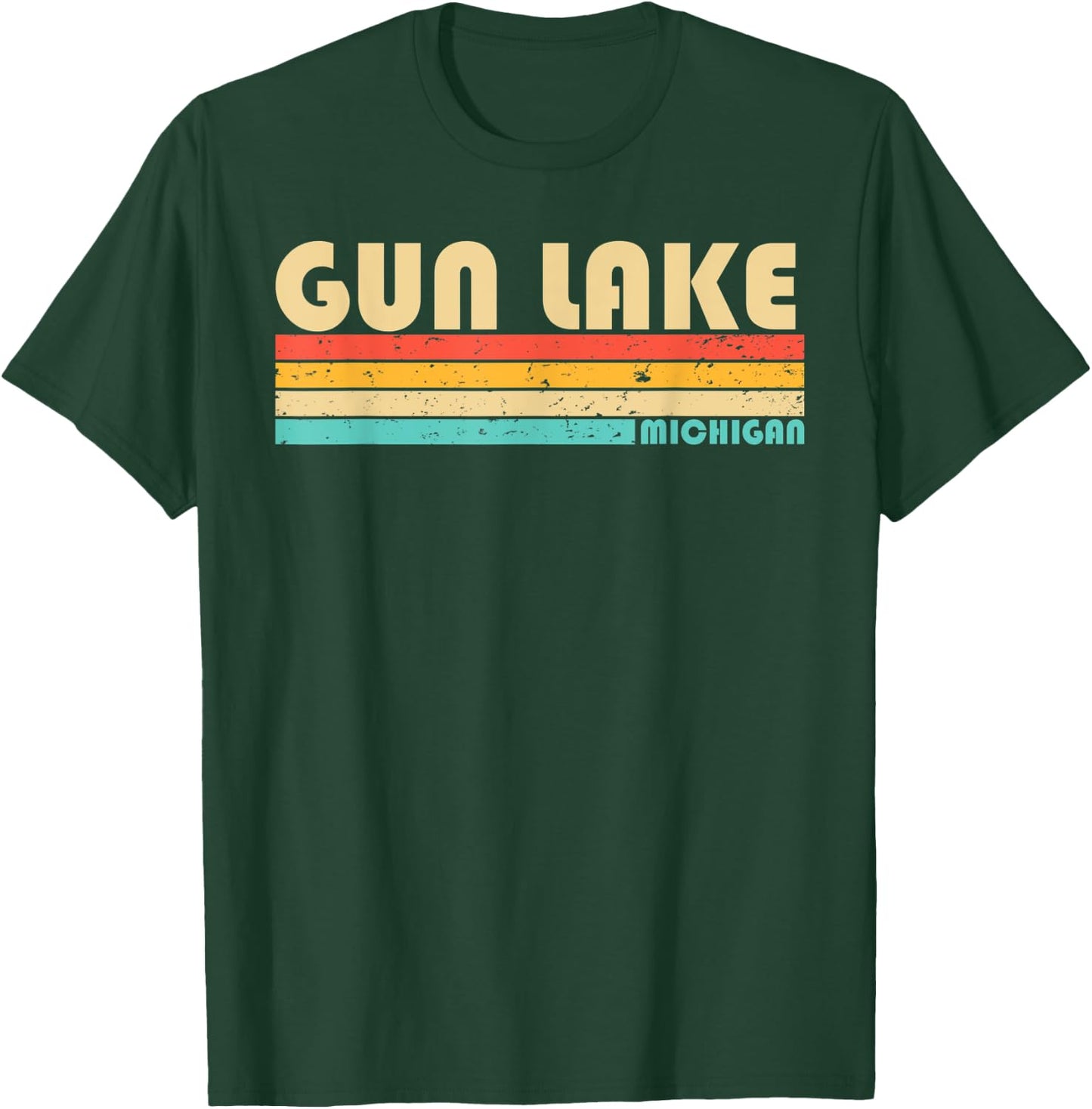 GUN LAKE MICHIGAN Funny Fishing Camping Summer Women T-Shirt - T-Shirt | Forest