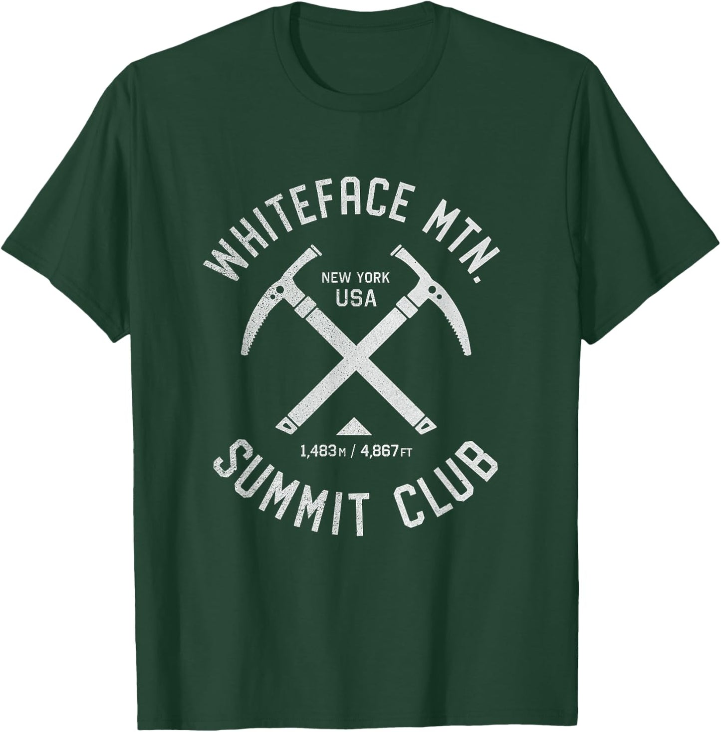 Whiteface Mountain Summit Club | I climbed Whiteface Mount T-Shirt - T-Shirt | Forest