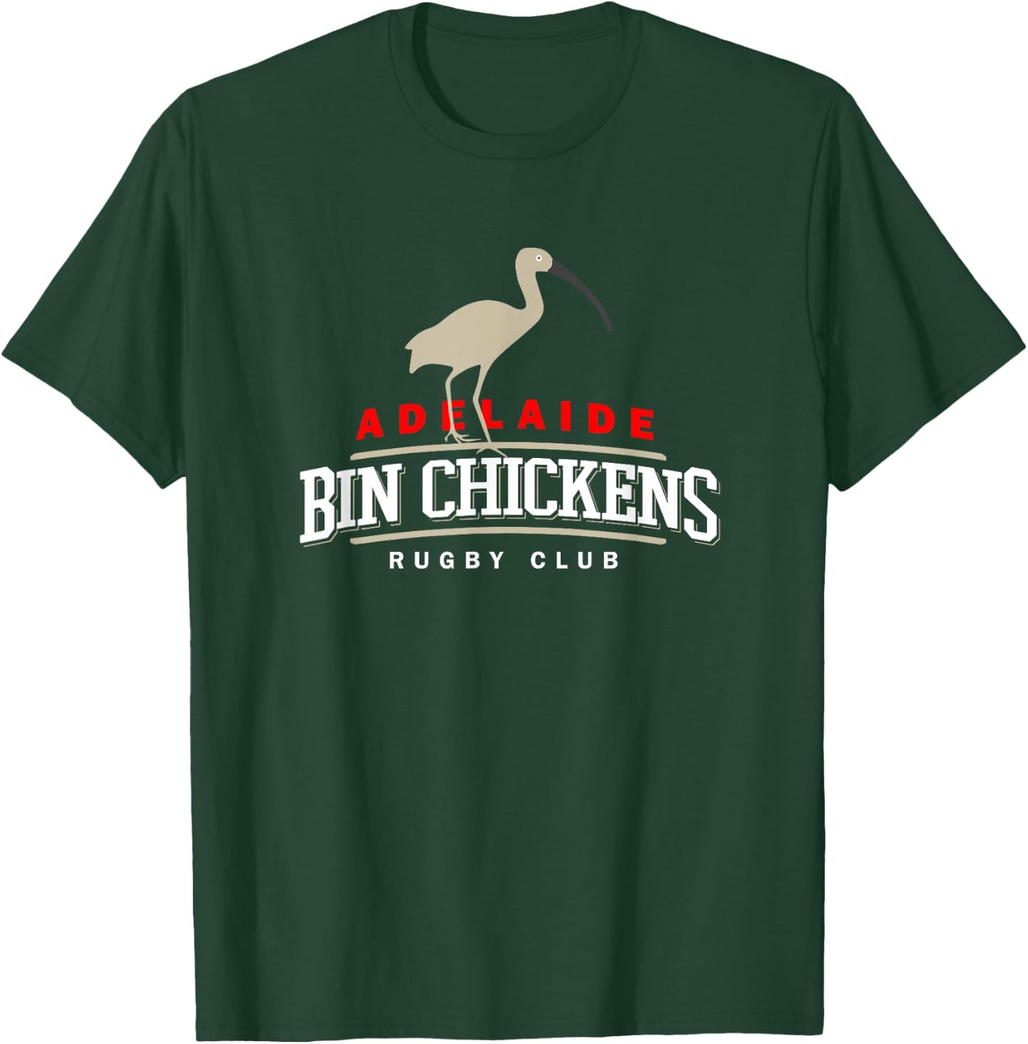 Adelaide Australia Bin Chickens Rugby Club Sports Logo T-Shirt - T-Shirt | Forest
