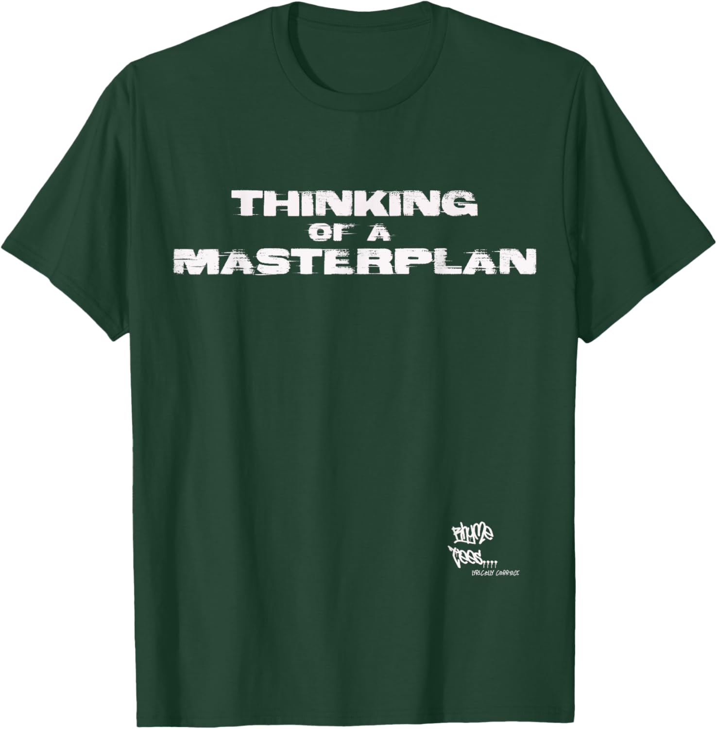 OLD SCHOOL RAP HIP HOP Merch Masterplan Quote 80s Lyric T-Shirt - T-Shirt | Forest
