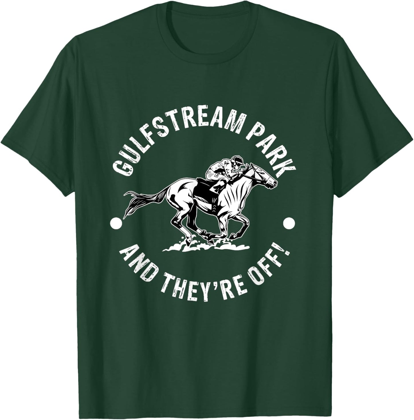 Gulfstream Park Racetrack Horse Race Fan Equestrian FL Derby T-Shirt - T-Shirt | Forest