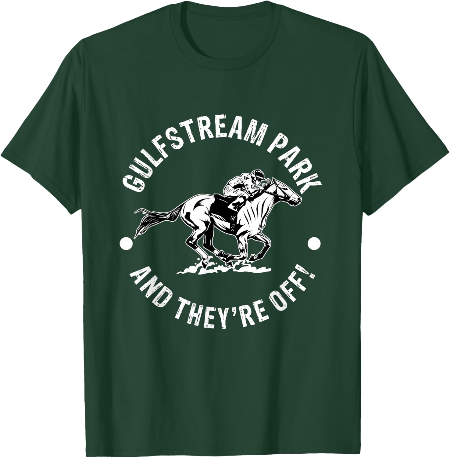 Gulfstream Park Racetrack Horse Race Fan Equestrian FL Derby T-Shirt - T-Shirt | Forest