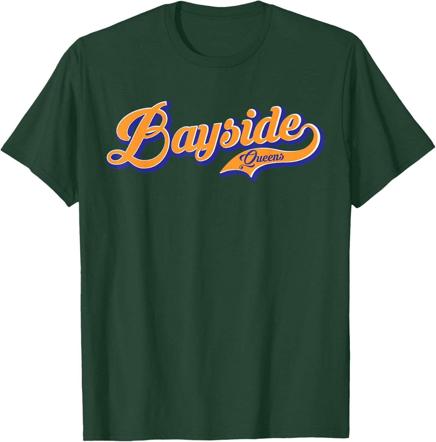 Bayside Queens New York City Classic Design T-Shirt - T-Shirt | Forest
