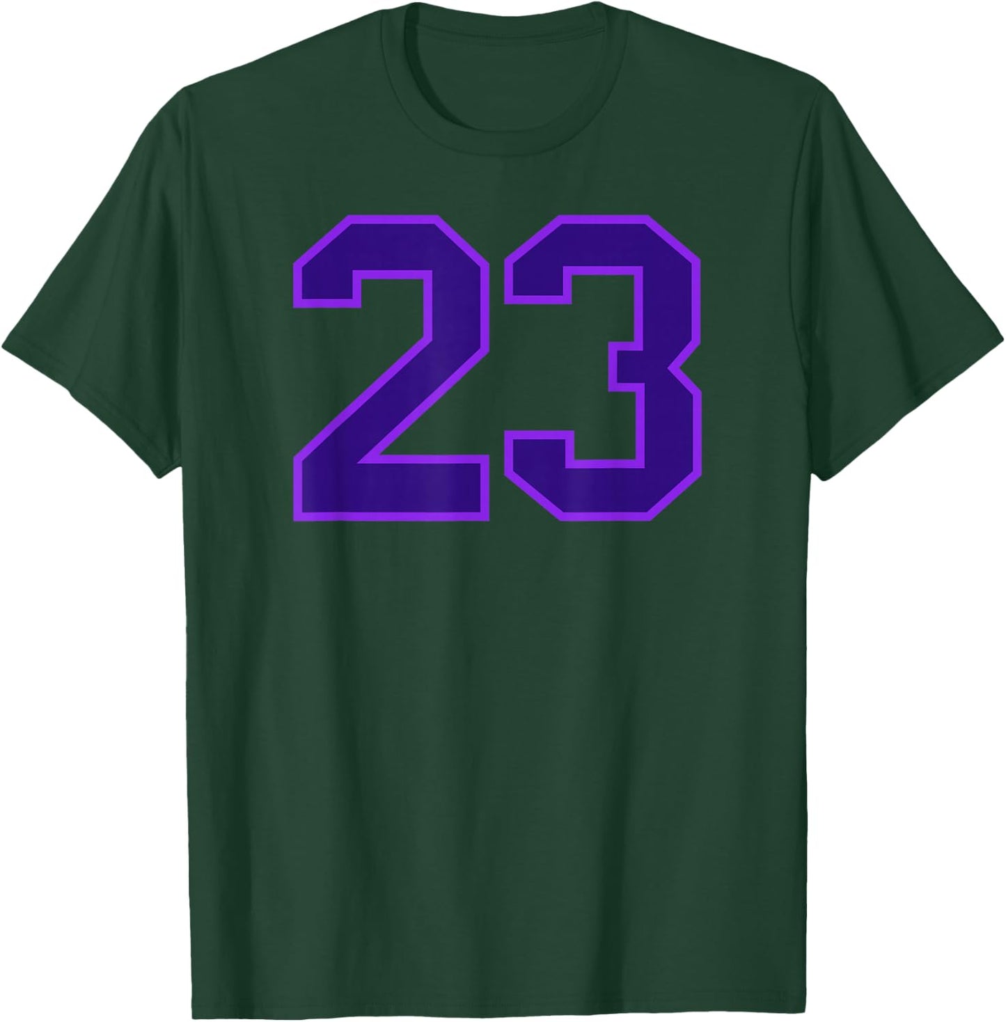 Purple Sports Team Number 23 T-Shirt - T-Shirt | Forest