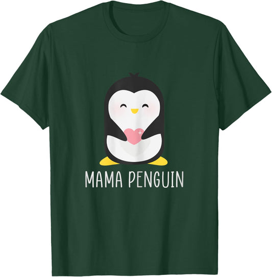 Penguin MAMA - Mother's Funny & Cute Dad Gift T-Shirt - T-Shirt | Forest
