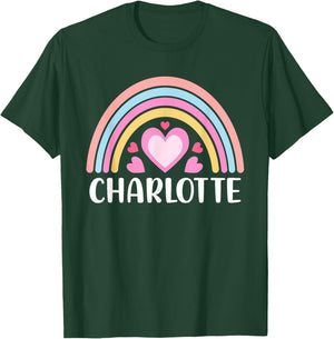 Charlotte North Carolina Cute Rainbow Charlotte T-Shirt - T-Shirt | Forest