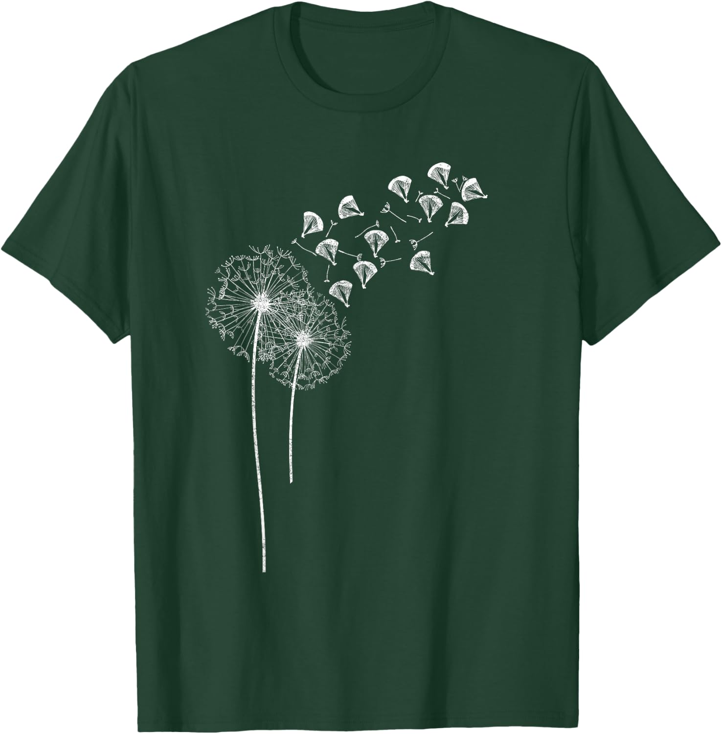 Paragliding pilots fly out of dandelion T-Shirt - T-Shirt | Forest