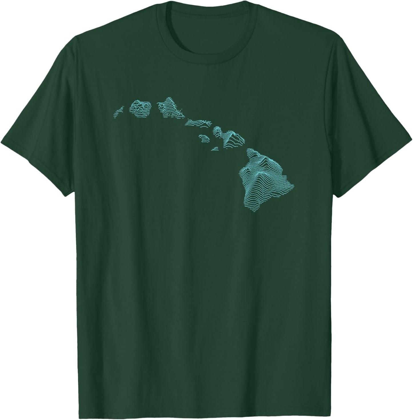 Hawaiian Island Chain Map T-Shirt - T-Shirt | Forest
