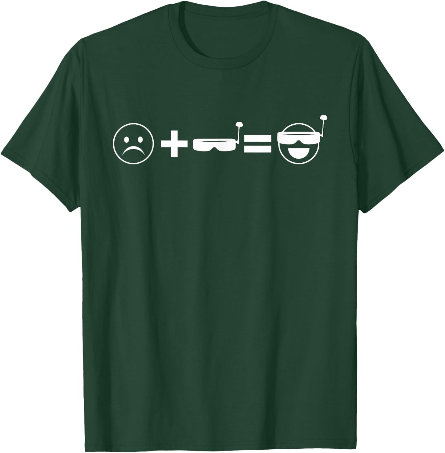 Sad Plus FPV Glasses are synonymous with Happy Freestyle T-Shirt - T-Shirt | Forest