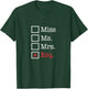 Miss Ms Mrs Esq Funny Law Student Esquire Graduation T-Shirt - T-Shirt | Forest