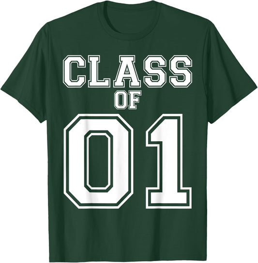 Class Of 2001 Custom Graduation Senior Personalized Grads T-Shirt - T-Shirt | Forest
