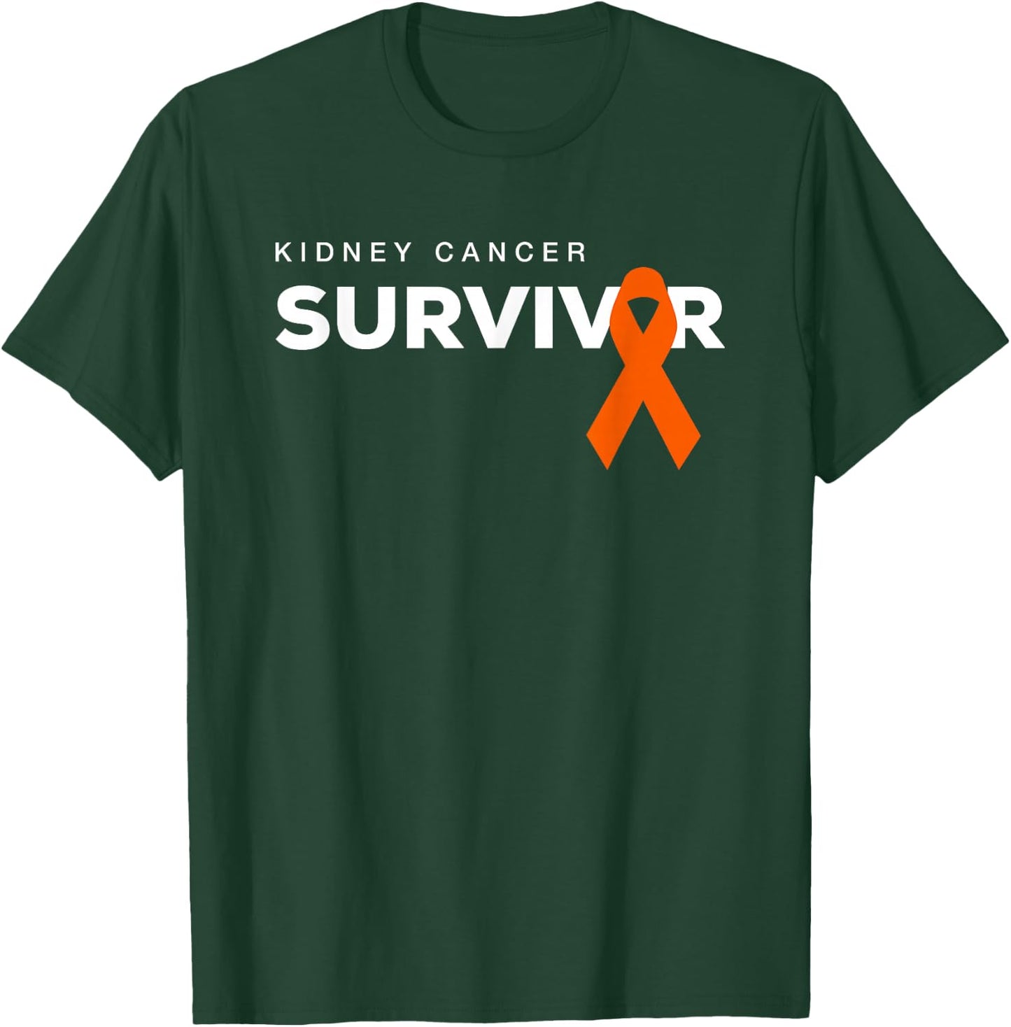Kidney Cancer Survivor with Ribbon T-Shirt - T-Shirt | Forest