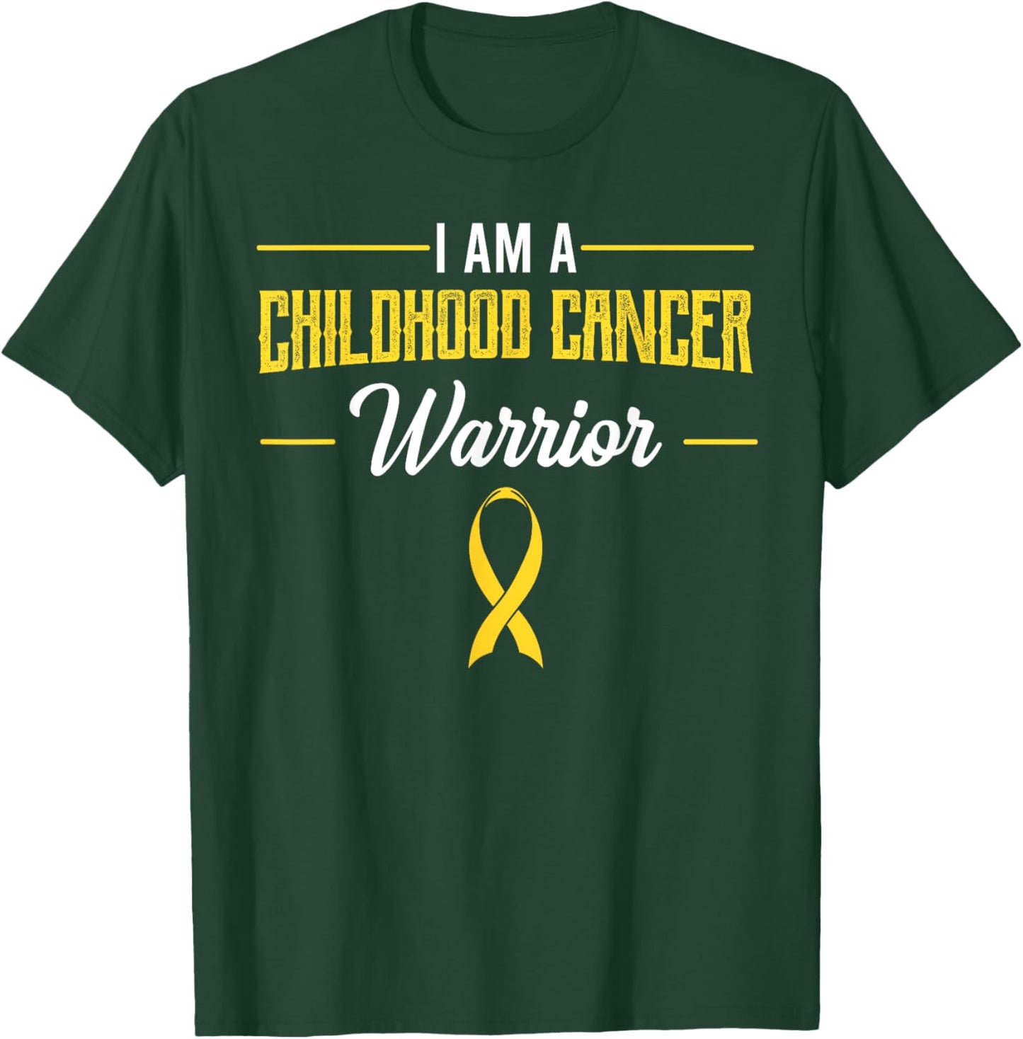 Childhood Cancer Warrior Pediatricians Awareness Ribbon Gift T-Shirt - T-Shirt | Forest