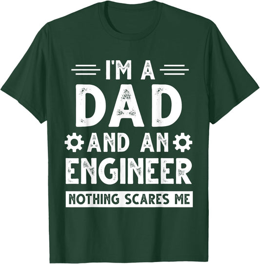 Cute Engineer Dad Men Father's Day Mechanical Engineering T-Shirt - T-Shirt | Forest