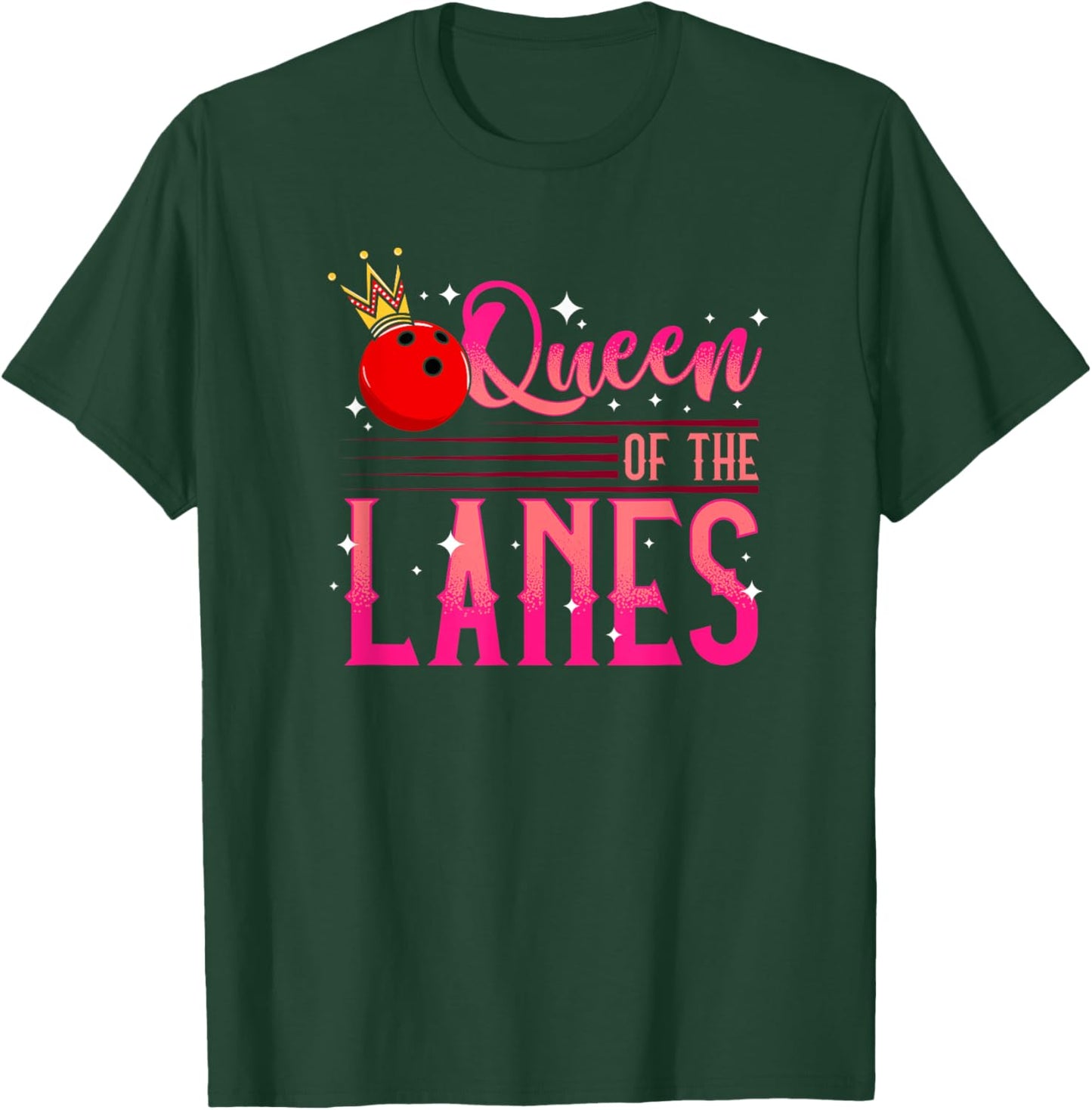 Female Bowling Player Design | bowler | Bowling T-Shirt - T-Shirt | Forest