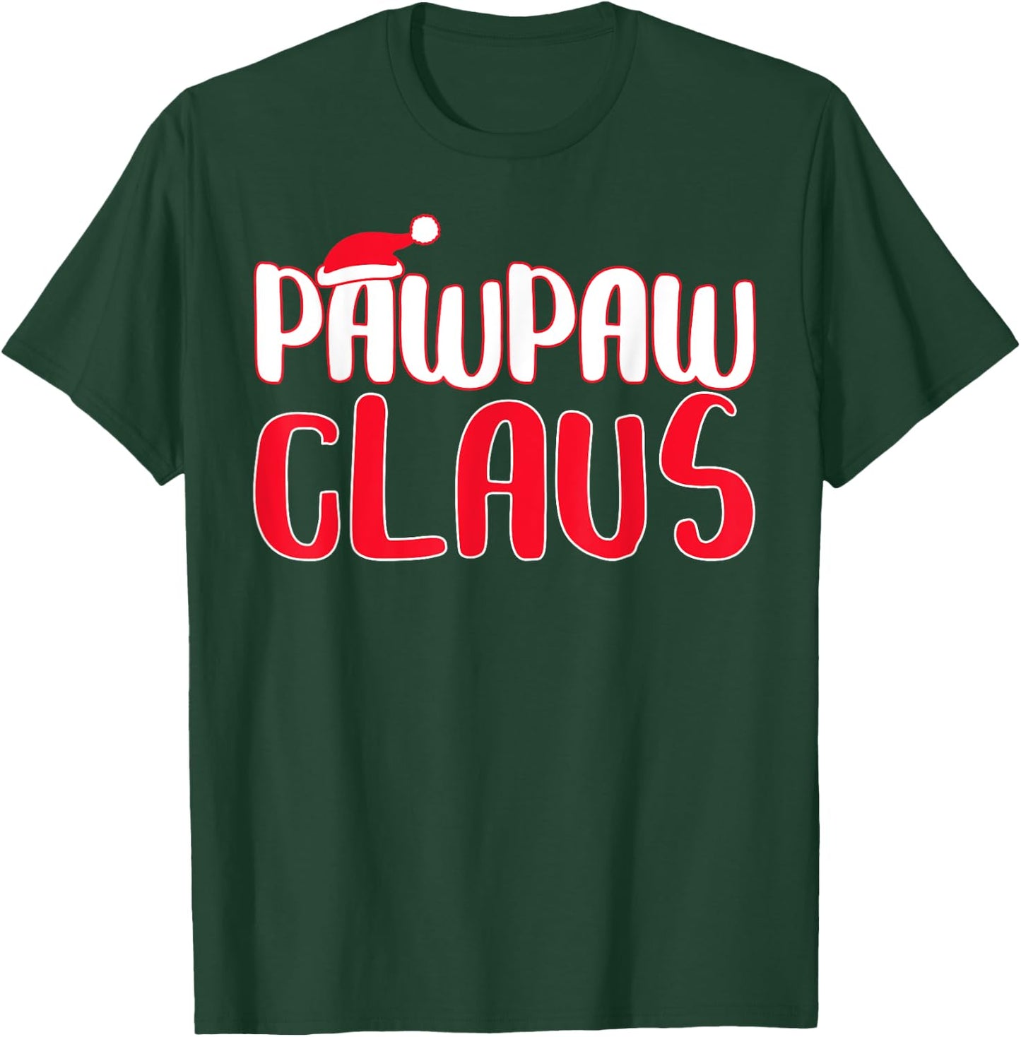 Pawpaw Claus - Men's Black Santa Christmas Shirt - Small - Short Sleeve - Cotton 65%, Polyester 35% T-Shirt - T-Shirt | Forest