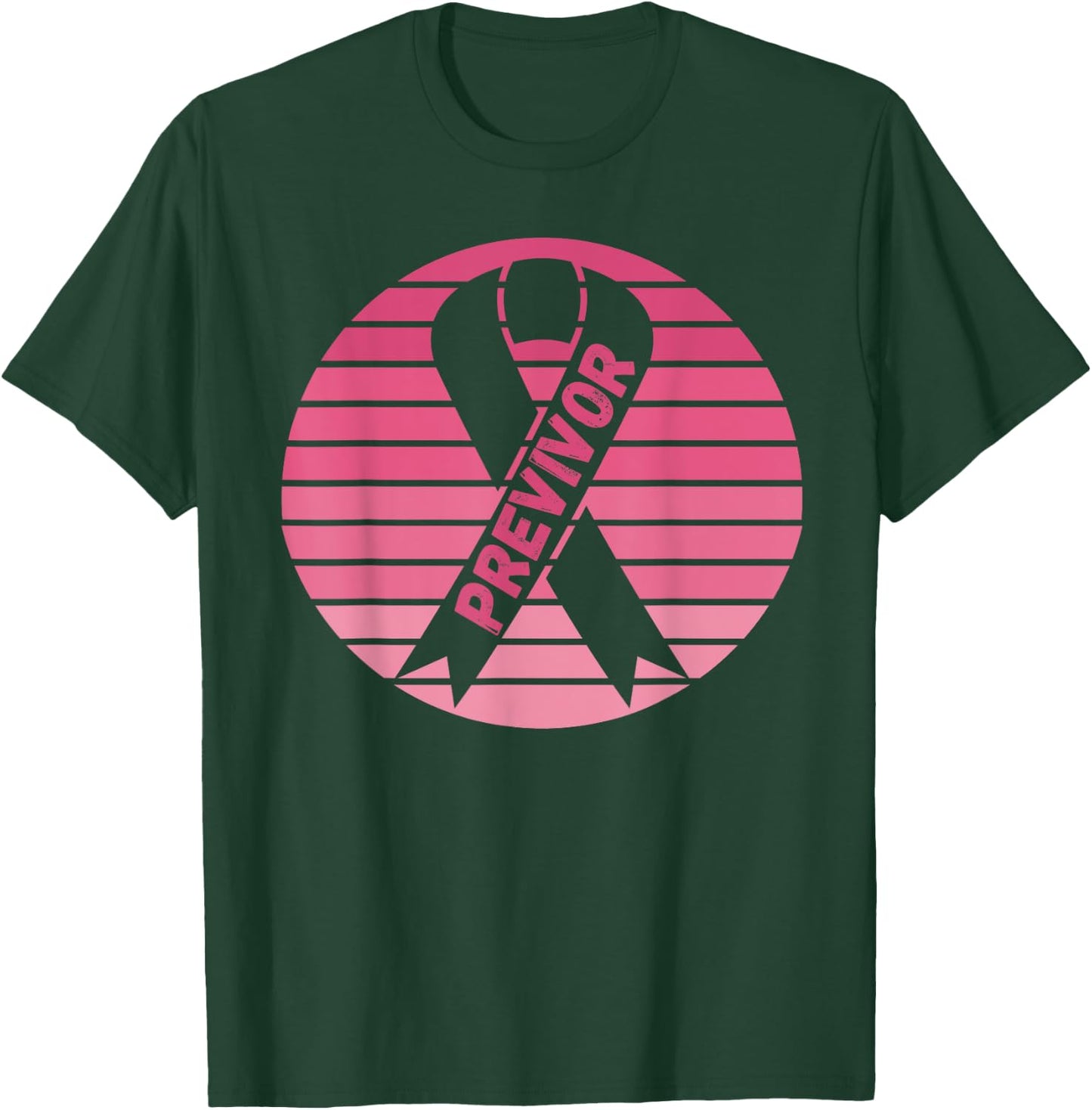 Previvor Breast Cancer Awareness T-Shirt - T-Shirt | Forest