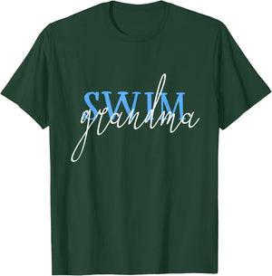 Swim Swimmer Love Funny Swimming Shirt Sport Grandma Gift T-Shirt - T-Shirt | Forest