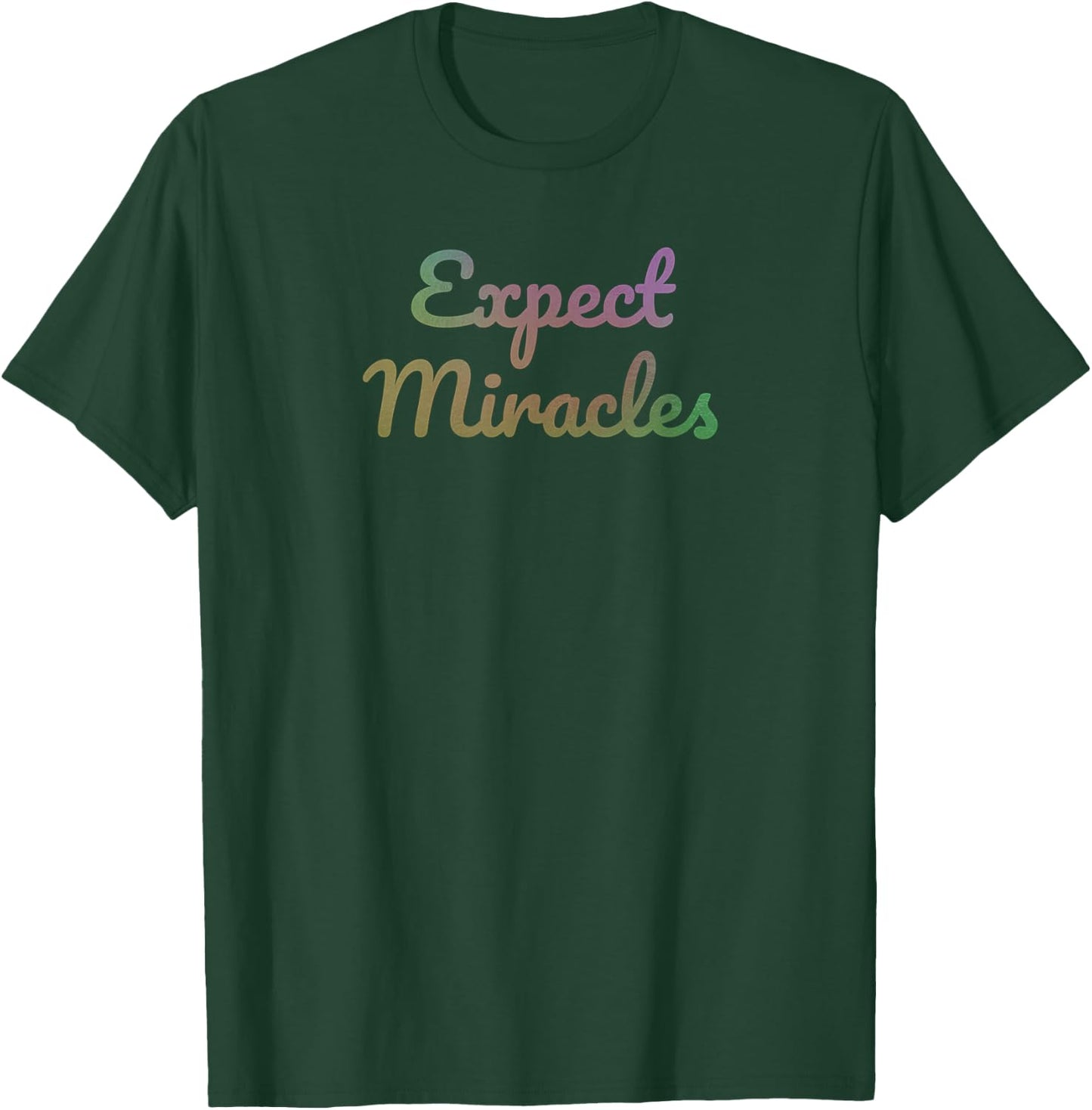 Expect Miracles Sober Life 12 Step Program AA NA T-Shirt - T-Shirt | Forest