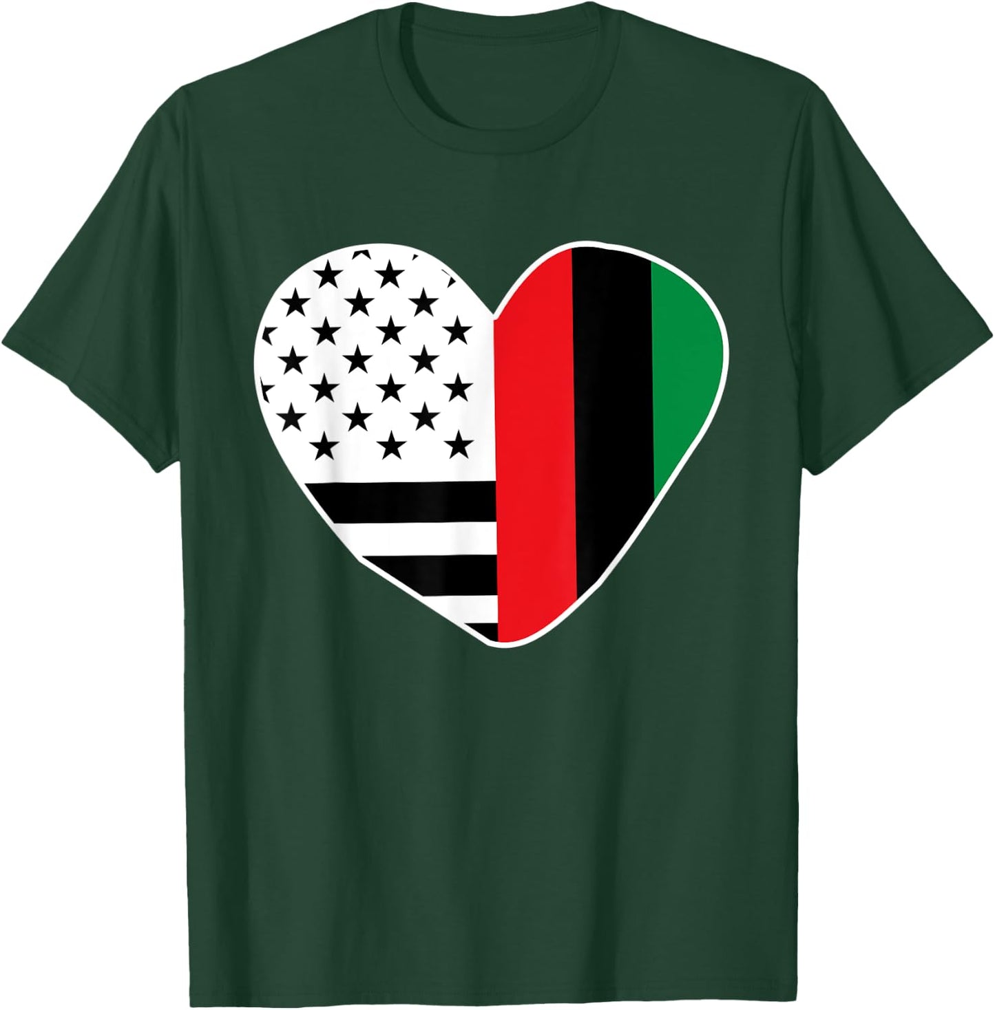 African American Shirt Black History Month Africa USA Flag Kids Men T-Shirt - T-Shirt | Forest