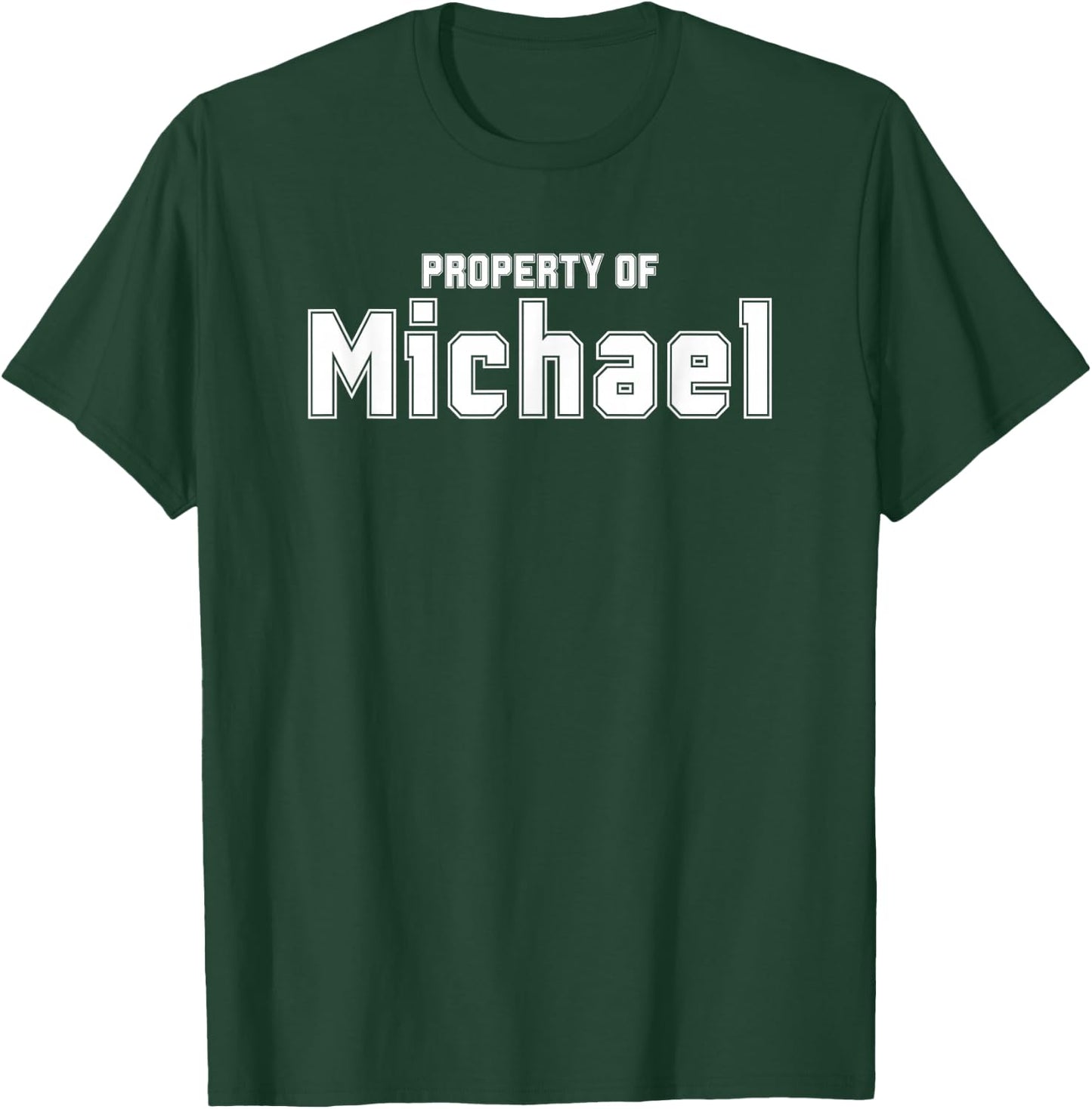 Property of MICHAEL Funny Bachelorette Gifts for Bride T-Shirt - T-Shirt | Forest