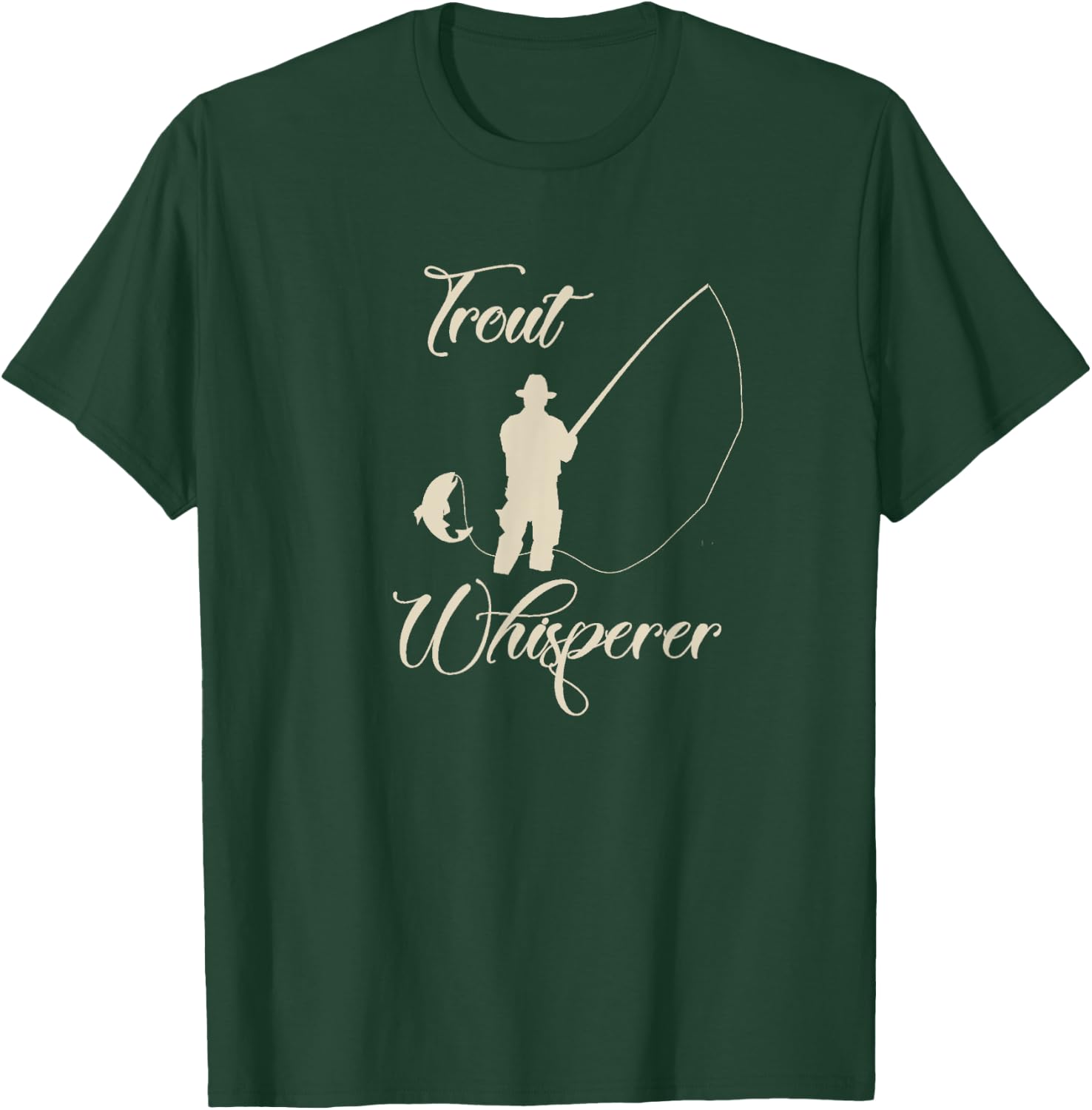 Trout Fishing "Trout Whisperer" fly fishing T-Shirt - T-Shirt | Forest