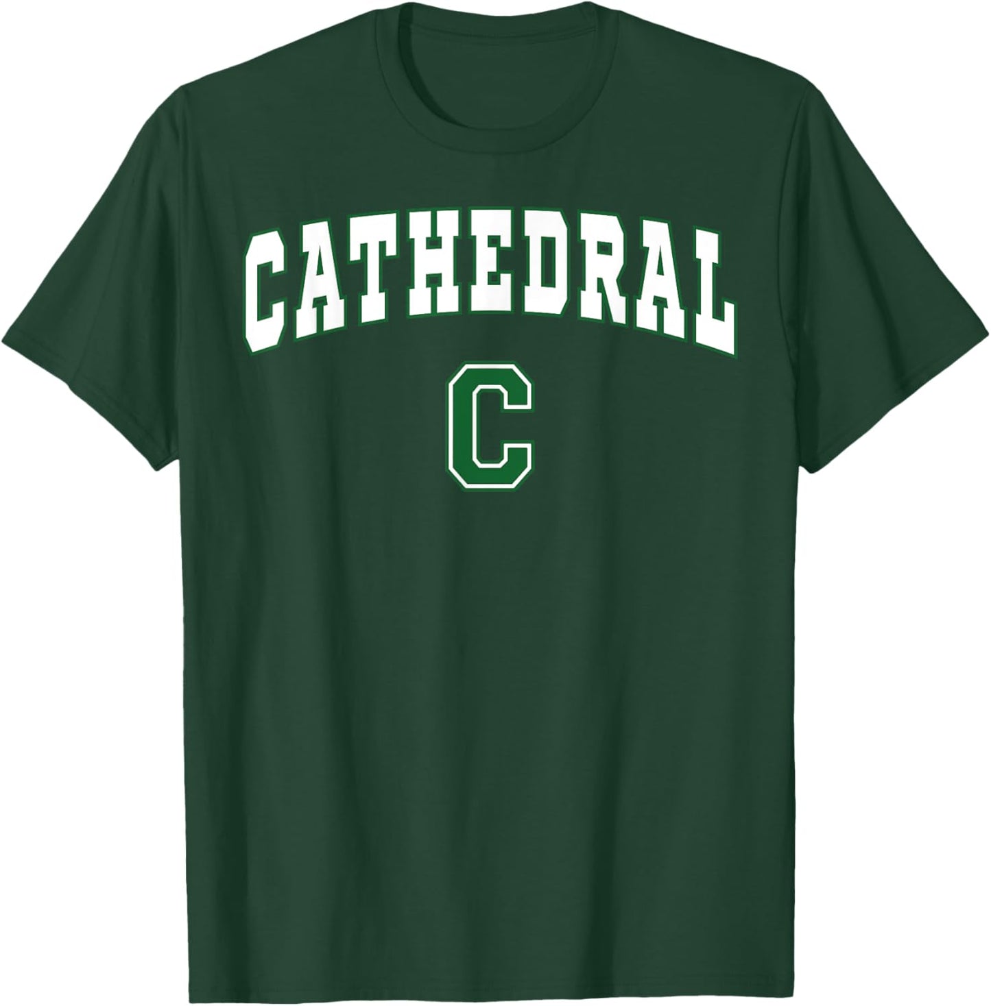 Cathedral High School Green Wave T-Shirt - T-Shirt | Forest