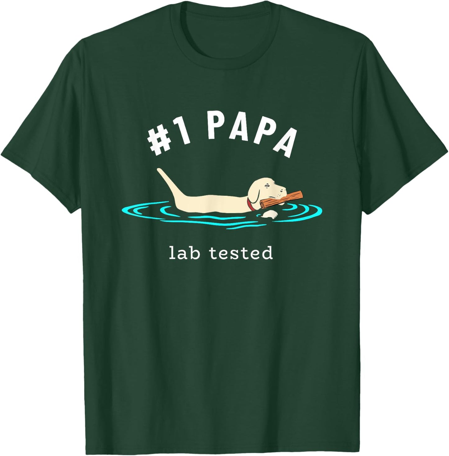 Lab Papa Yellow Labrador Retriever - Lab Dog Lover Men T-Shirt - T-Shirt | Forest
