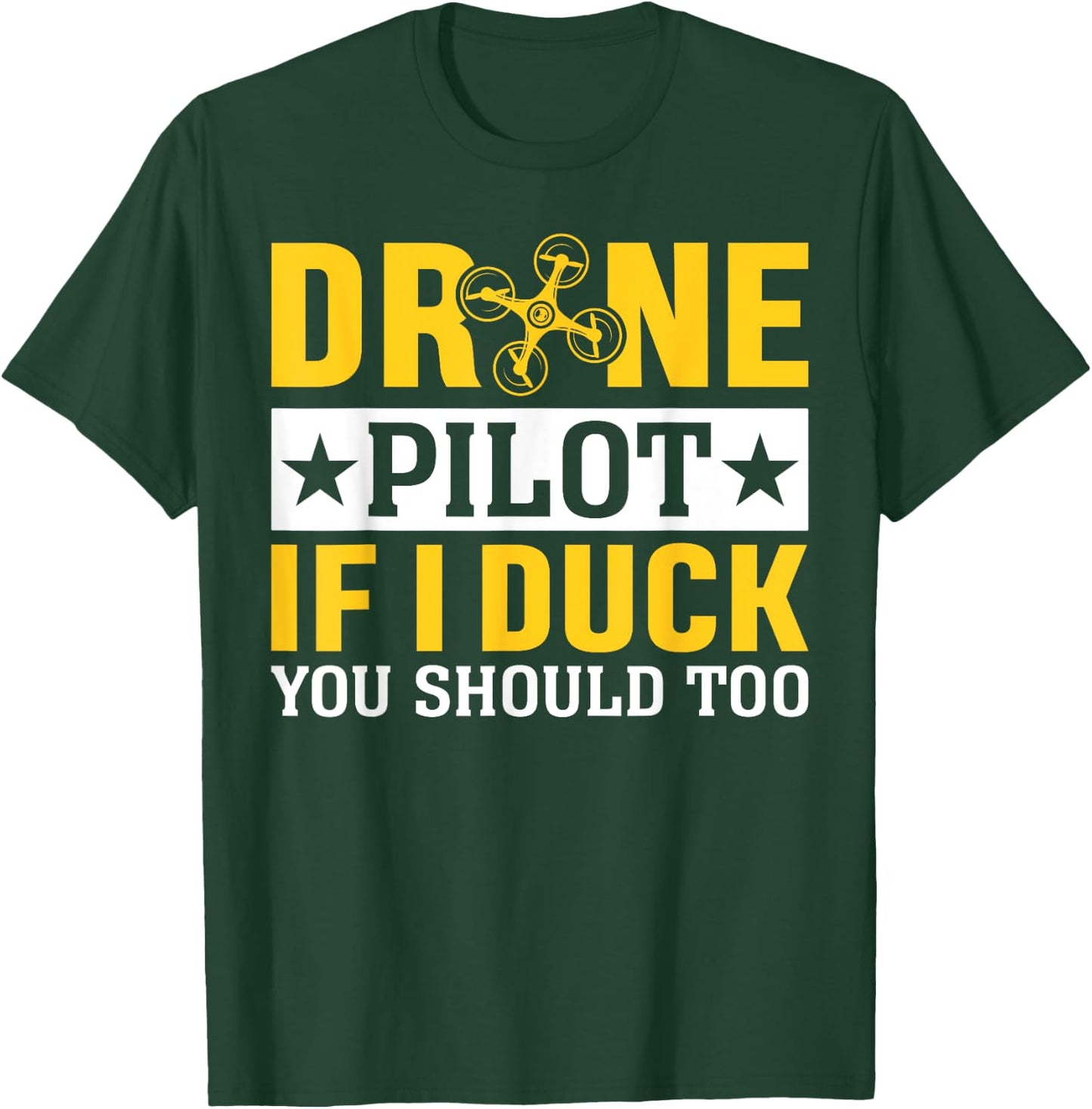 Funny Drone Pilot Design Women Kids Drone Operator T-Shirt - T-Shirt | Forest