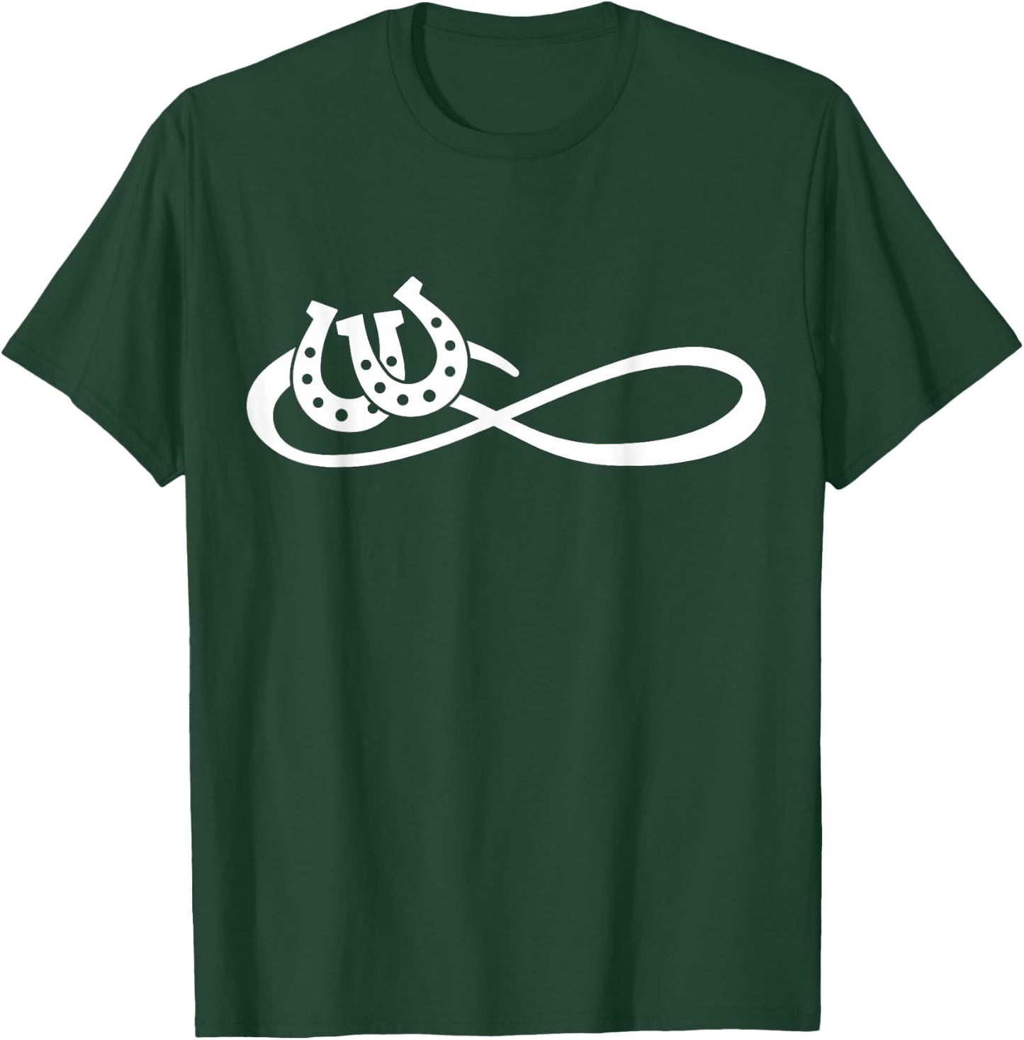 Horseshoe Infinity Horse Lover Ferrier T-Shirt - T-Shirt | Forest
