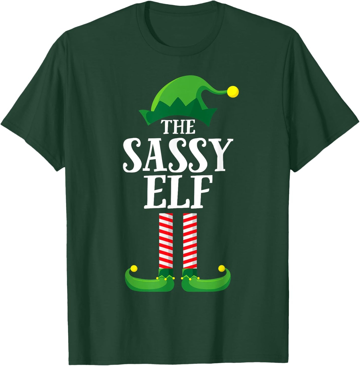 Sassy Elf Matching Family Group Christmas Party Pyjamas T-Shirt - T-Shirt | Forest