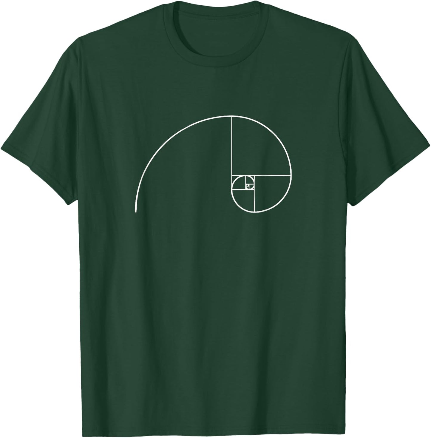 Fibonacci Spiral Golden Ratio Mathematics Geometry Shirt T-Shirt - T-Shirt | Forest