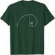 Fibonacci Spiral Golden Ratio Mathematics Geometry Shirt T-Shirt - T-Shirt | Forest