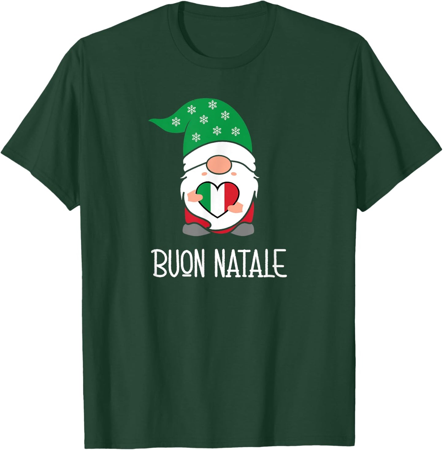Buon Natale Italian Christmas Gnome T-Shirt - T-Shirt | Forest