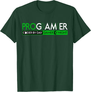 Funny PROGRAMMER Gamer and Coder Computer Geek for IT Men T-Shirt - T-Shirt | Forest