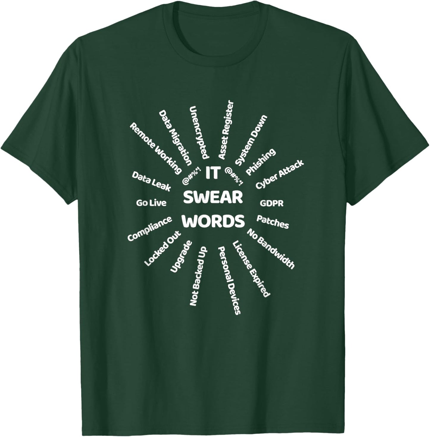 IT Service Desk Information Technology Words Meme Women Men T-Shirt - T-Shirt | Forest