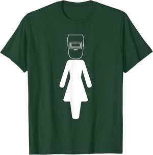 Welder Woman Girl Welding Wife Mother T-Shirt - T-Shirt | Forest