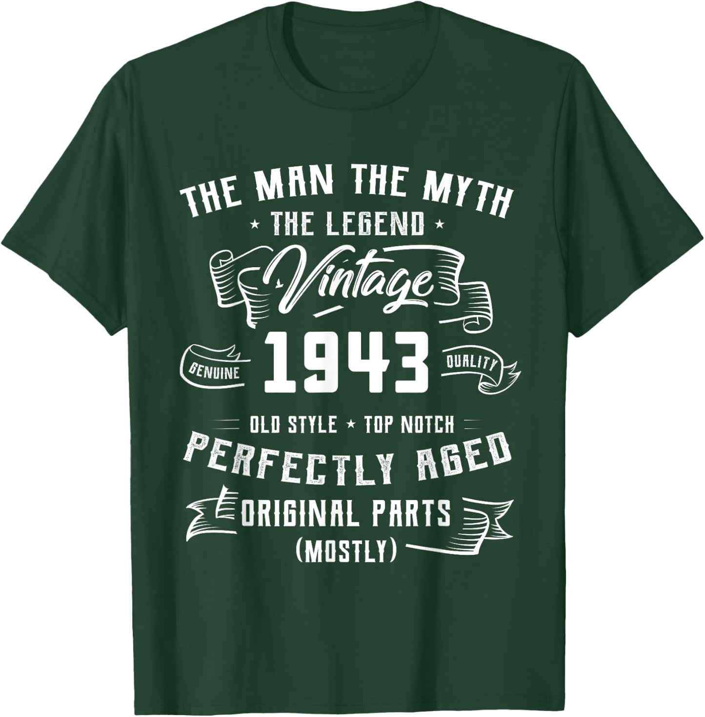 Man Myth Legend 1943 81st Birthday For 81 Years Old T-Shirt - T-Shirt | Forest