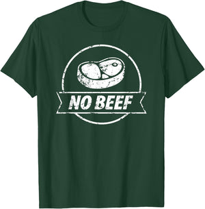 Vintage Anti Meat No Beef T-Shirt - T-Shirt | Forest