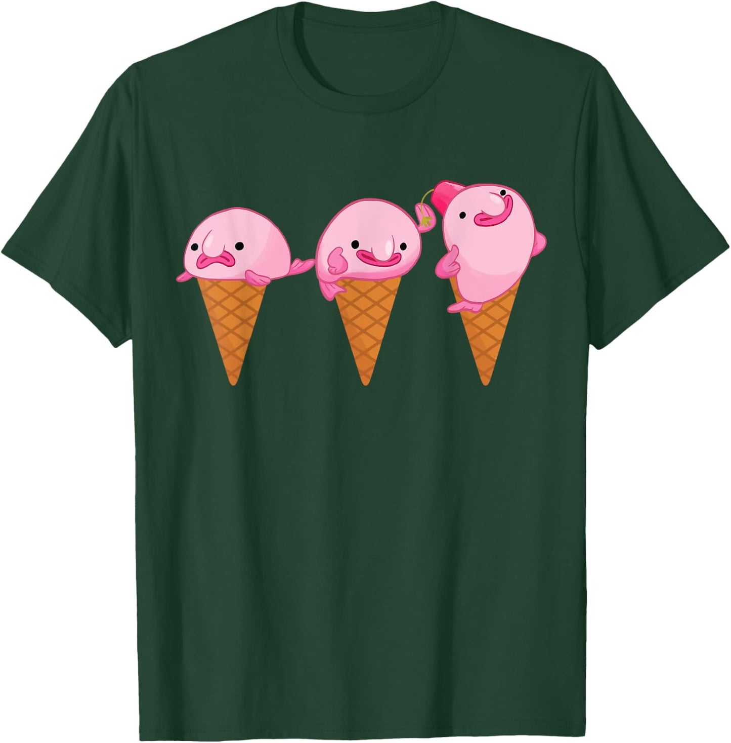 Blobfish Shirt Ice Cream Blobfish Funny Gift T-Shirt - T-Shirt | Forest