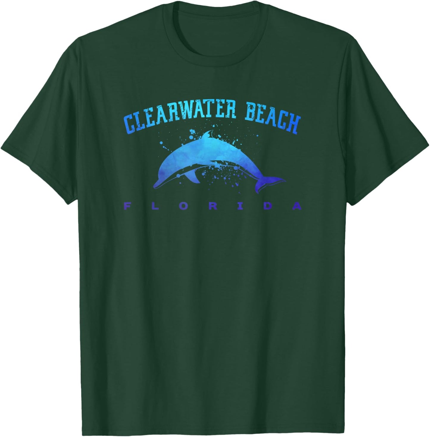 Clearwater Beach Florida Dolphin Scuba Diving Snorkeling T-Shirt - T-Shirt | Forest
