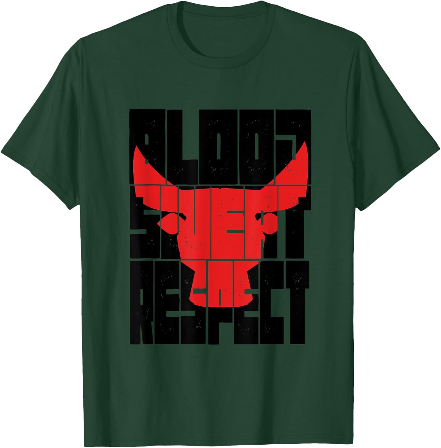 Blood Sweat Respect Motivational Gym Fitness Fighting Spirit T-Shirt - T-Shirt | Forest